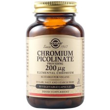 Solgar Chromium Picolinate 200μg x 90 Tablets - Supports Healthy Blood Sugar Metabolism