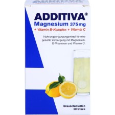 Additiva Magnesium 375mg, Vitamin B Complex & Vitamin C x 20 Effervescent Tablets