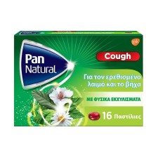 Pan Natural Cough Raspberry Lozenges x 16 Pieces