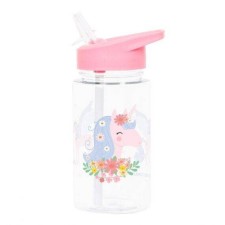 A LITTLE LOVELY COMPANY DRINK BOTTLE  UNICORNS 450ml WITH STICKERS INCLUDED