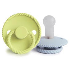 Frigg Rope Silicone Pacifiers Green Tea/Powder Blue 6-18m 2s