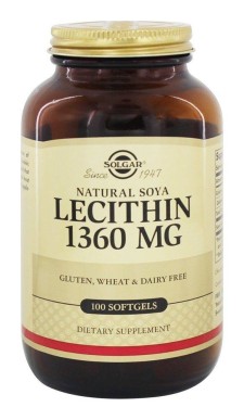 Solgar Lecithin 1360mg x 100 Softgels - Natural Source Of Choline And Linoleic Acid
