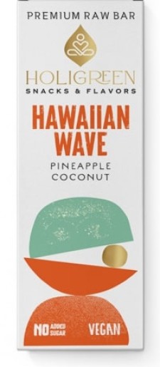 Holigreen Premium Hawaiian Wave Pinapple & Coconut Raw Bar x 60g