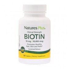 Naturesplus Biotin 10mg S/R 90 Tabs, Σχεδιασμένο να υποστηρίζει την...