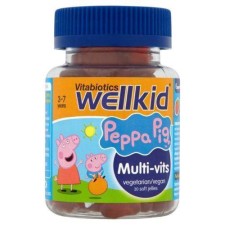 VITABIOTICS WELLKID PEPPA PIG MULTI-VITS 30 CHEWABLE JELLIES WITH STRAWBERRY FLAVOR, FROM 3 YEARS +