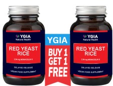 Ygia Red Yeast Rice 500mg x 60 Capsules 1+1 FREE