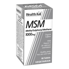 HEALTH AID MSM 1000MG, FOR HEALTHY JOINTS, NAILS, SKIN AND HAIR 90TABLETS