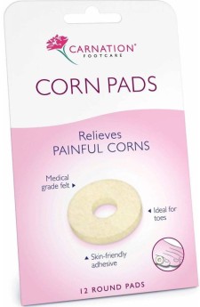 CARNATION CORN PADS 12 PIECES, RELIEVES PAINFUL CORNS