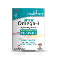 VITABIOTICS ULTRA OMEGA 3, RICH SOURCE OF ESSENTIAL FATTY ACIDS 60CAPPSULES