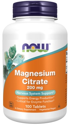 Now Foods - Magnesium Citrate 200mg x 100 Tablets