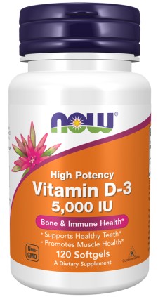 Now Foods - Vitamin D3 5000IU x 120 Softgels