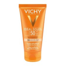 VICHY IDEAL SOLEIL BB TINTED DRY TOUCH FACE SUNSCREEN, FLUID MATTE SPF50 50ML