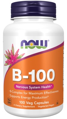 Now Foods - B-100 Supports Nervous System Health x 100 Capsules