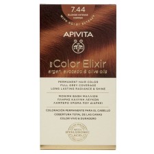 Apivita My Color Elixir Permanent Hair Color Kit Blonde Intense Copper No 7.44