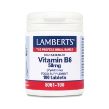 Lamberts Vitamin B6 (Pyridoxine) 50mg x 100 Tablets