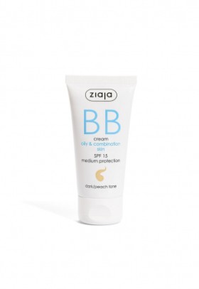 Ziaja Bb Cream Oily & Combination Skin Spf15 Medium Protection Dark/Peach Tone 50ml
