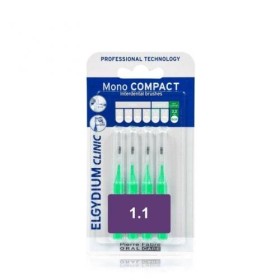 ELGYDIUM CLINIC MONO COMPACT INTERDENTAL BRUSHES GREEN 1.1, 4PIECES