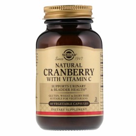 SOLGAR CRANBERRY WITH VITAMIN C. SUPPORTS URINARY& BLADDER HEALTH 60CAPSULES