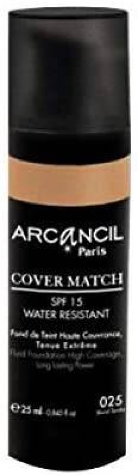 ARCANCIL FOND DE TEINT COVER MATCH SPF 15 HIGH COVERAGE WATERPROOF No 025