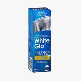 WHITE GLO INSTANT WHITE TOOTHPASTE 150G