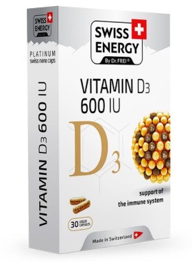 Swiss Energy Vitamin D3 600iu x 30 Capsules