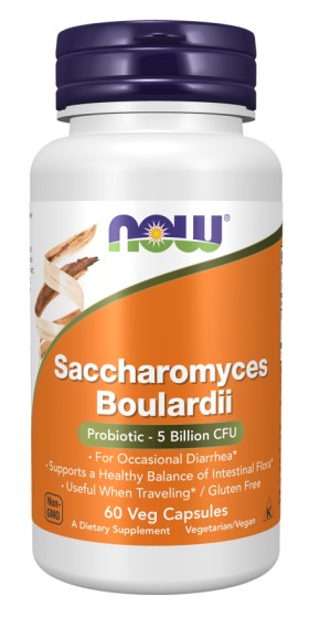 Now Saccharomyces Boulardii 60 Capsules