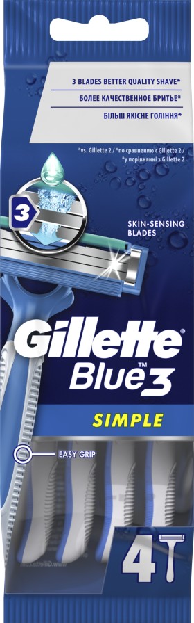 Gillette Blue 3 Simple 4s