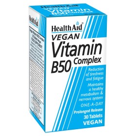 Health Aid Vitamin B50, ΕΝΙΣΧΥΜΕΝΟΣ ΣΥΝΔΥΑΣΜΟΣ ΒΙΤΑΜΙΝΩΝ ΤΟΥ ΣΥΜΠΛΕΓΜΑΤΟΣ Β