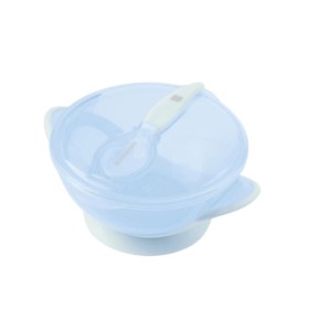 KikkaBoo Bowl With Spoon Feedy Blue