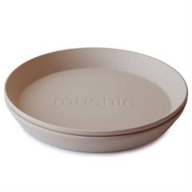 MUSHIE DINNER PLATE ROUND VANILLA 2s