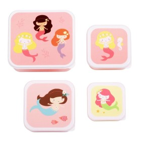 A Little Lovely Company Lunch & Snack Box Set Mermaids 4s