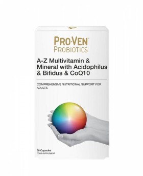 PROVEN PROBIOTICS A-Z MULVITAMINS & MINERALS WITH ACIDOPHILUS- BIFIDUS- COQ10 30CAPSULES 30CAPSULES