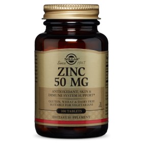 Solgar Zinc 50mg x 100 Tablets - Antioxidant, Skin & Immune System Support