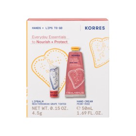 Korres Mediterranean Grape Tinted Lip Balm + Hand Cream Peony Rose ...