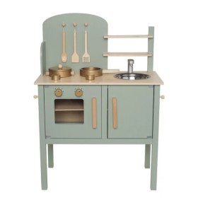 Jabadabado Wooden Kitchen with Pan & Pot Green