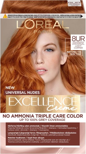 Loreal Excellence Universal Nudes Hair Color Ammonia Free 8ur Light Bronze