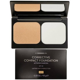 KORRES CORRECTIVE COMPACT FOUNDATION WITH ACTIVATED CHARCOAL SPF20 ACCF1 9.5g