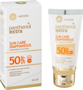 Panthenol Extra Sun Care Diaphanous Sunscreen Face Gel Spf50 50ml
