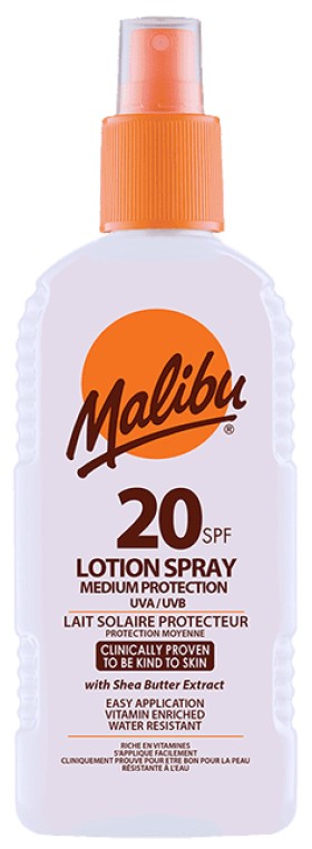 Malibu Lotion Spray Spf20 200ml