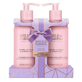 Baylis & Harding Signature Collection Luxury Hand Care Set Jojoba, Vanilla & Almond Oil Hand Wash 300ml & Hand & Body Lotion 300ml