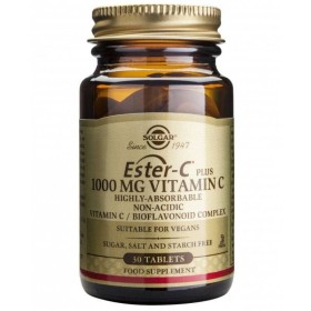 Solgar Ester- C Plus 1000 mg Vitamin C x 30 Tablets- Highly Absorbable - For The Support Of Immune System
