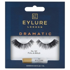 EYLURE DRAMATIC FULL & BOLD LASHES 1 PAIR No.121 WITH ADHESIVE 1ml