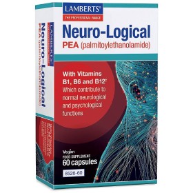 Lamberts Neuro-Logical x 60 Capsules - PEA (palmitoylethanolamide) + Vitamins B1, B6 & B12