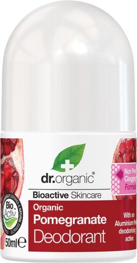 Dr. Organic Deo Roll-On With Organic Pomegranate 50ml