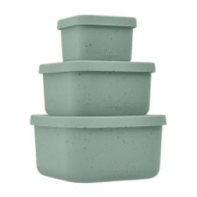 Kikka Boo Snack Box Set 3Pcs Platinum Silicone Sage Kikka Boo Snack Box Set 3Pcs Platinum Silicone Sage