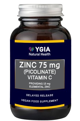 Ygia Zinc Picolinate 15mg & Vitamin C x 60 Capsules
