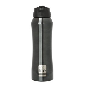 Ecolife Thermos With Inner Straw Black ΕΣΩΤΕΡΙΚΟ ΚΑΛΑΜΑΚΙ 550ΜΛ