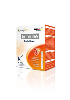 PharmaVital Immune Forte Direct With Vitamin C. ΣΥΜΠΛΗΡΩΜΑ ΔΙΑΤΡΟΦΗΣ ΓΙΑ ΕΝΙΣΧΥΣΗ ΤΟΥ ΑΝΟΣΟΠΟΙΗΤΙΚΟΥ ΣΥΣΤΗΜΑΤΟΣ ΜΕ ΒΙΤΑΜΙΝΗ C 30ΣΤΙΚΣ