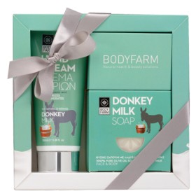 Bodyfarm Mini Gift Donkey Milk Hand Cream 100ml + Bar Soap 110gr