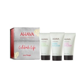 Ahava Celebrate Life Love Triangle Mineral Hand Cream 40ml + Body Lotion 40ml + Shower Gel 40ml Gift Set